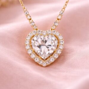Amora-Heart-Halo-Golden-Necklace