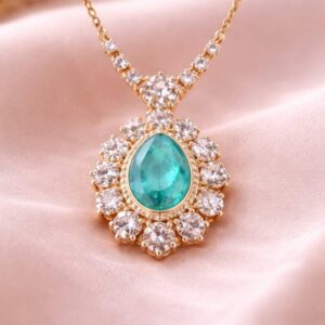 Celestia-Azure-Halo-Golden-Necklace