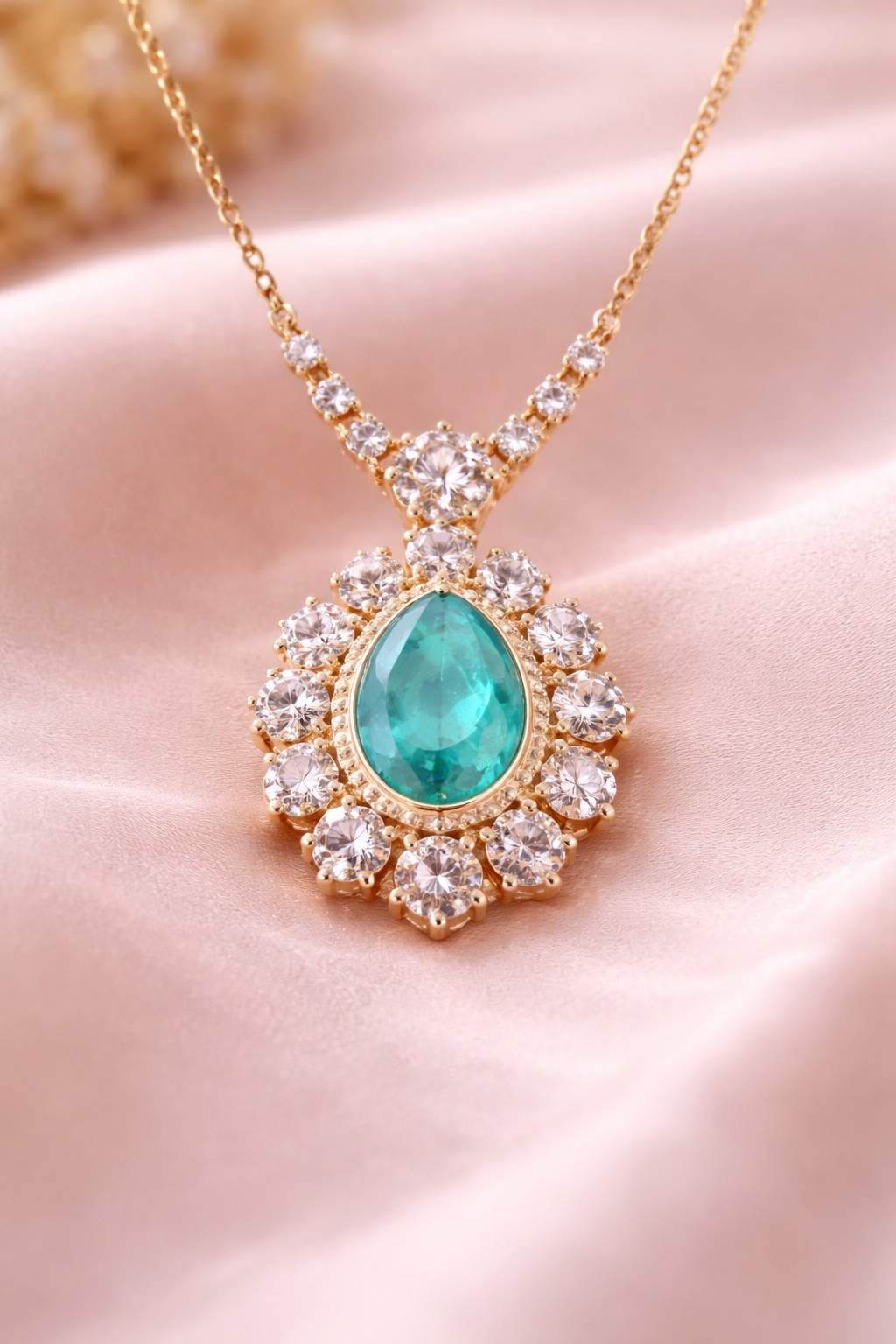 Celestia-Azure-Halo-Golden-Necklace