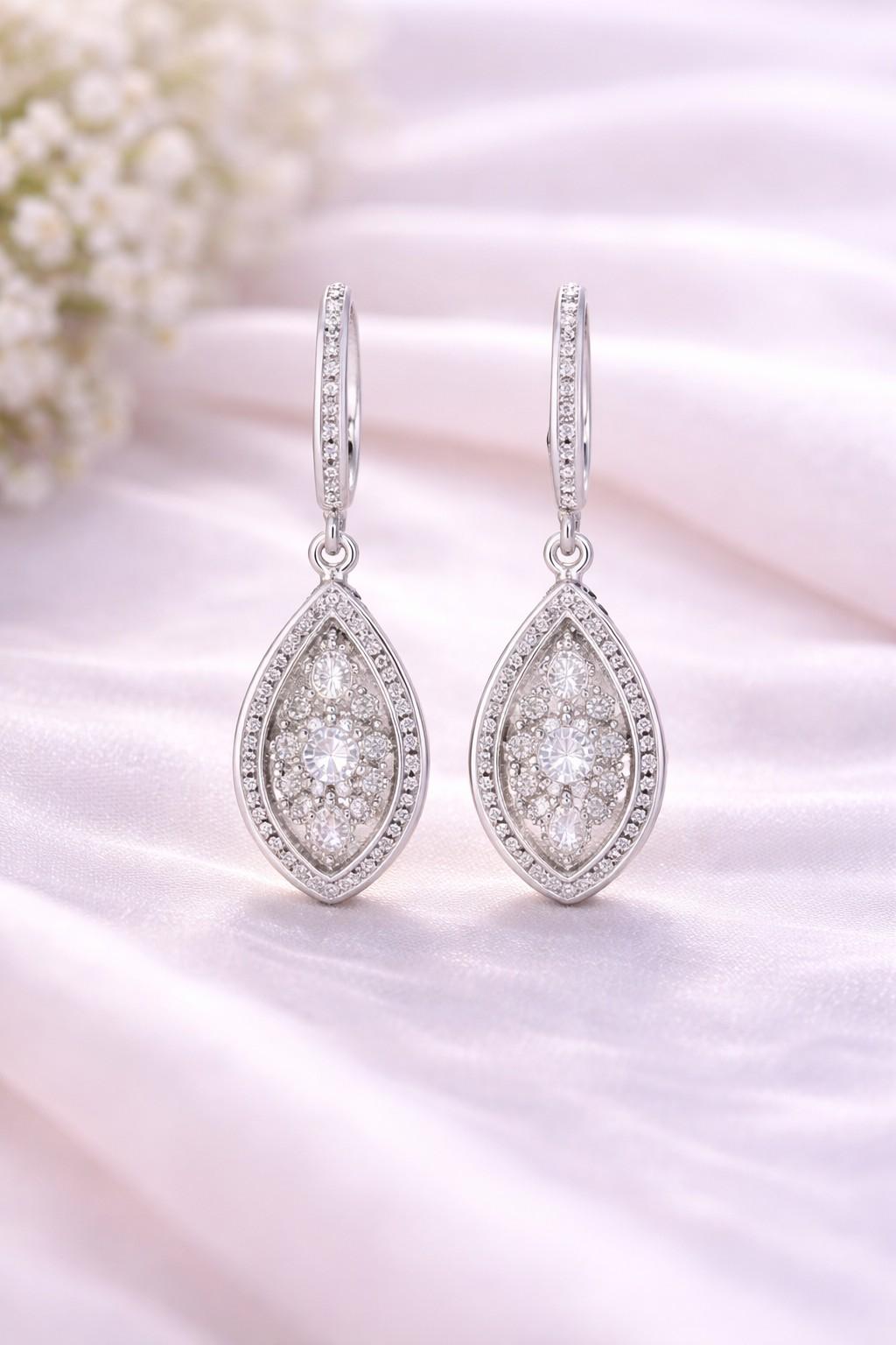Minola-Marquise-Silver-Earrings