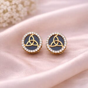 Trinora-Knot-Golden-Stud-Earrings